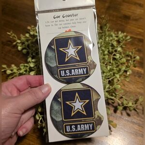 U.S. Army Camouflage Car Coaster Set